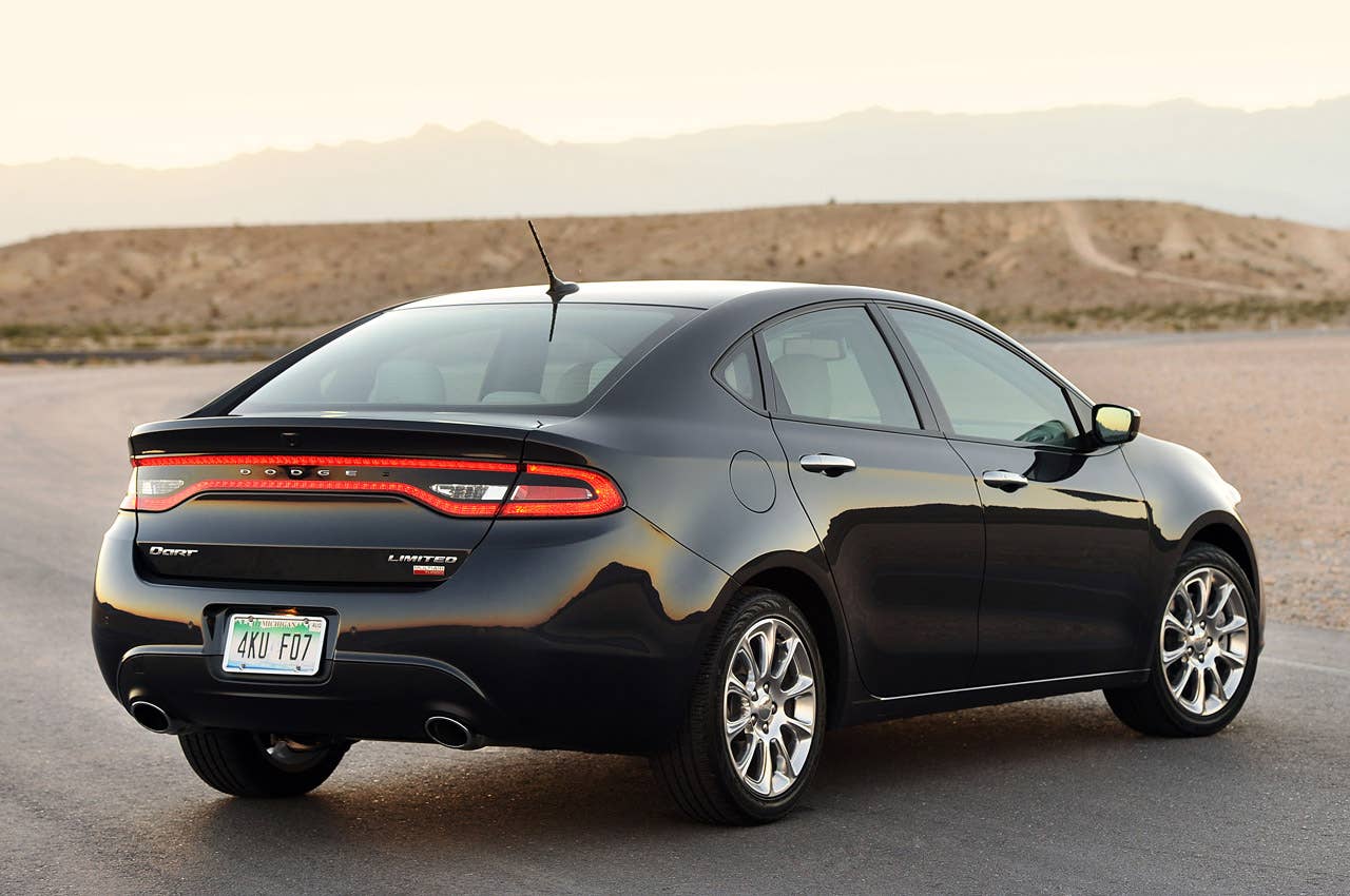 2013 Dodge Dart rear 3/4 view
