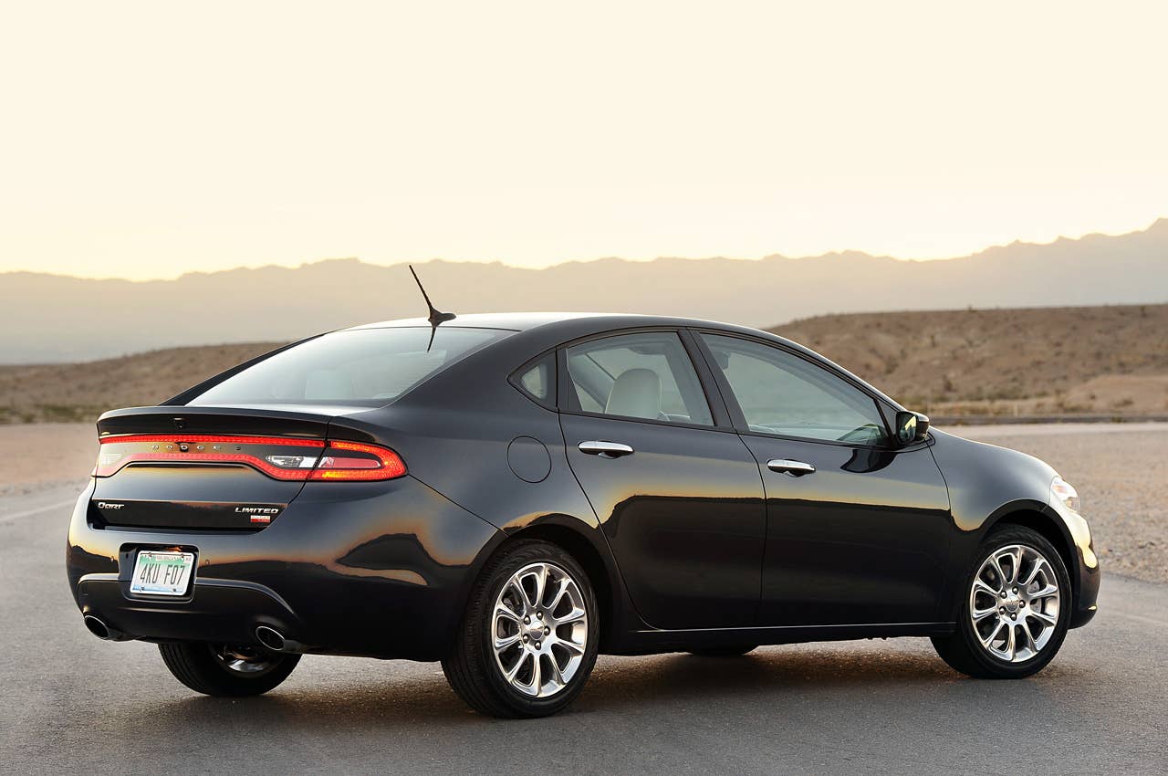 2013 Dodge Dart rear 3/4 view
