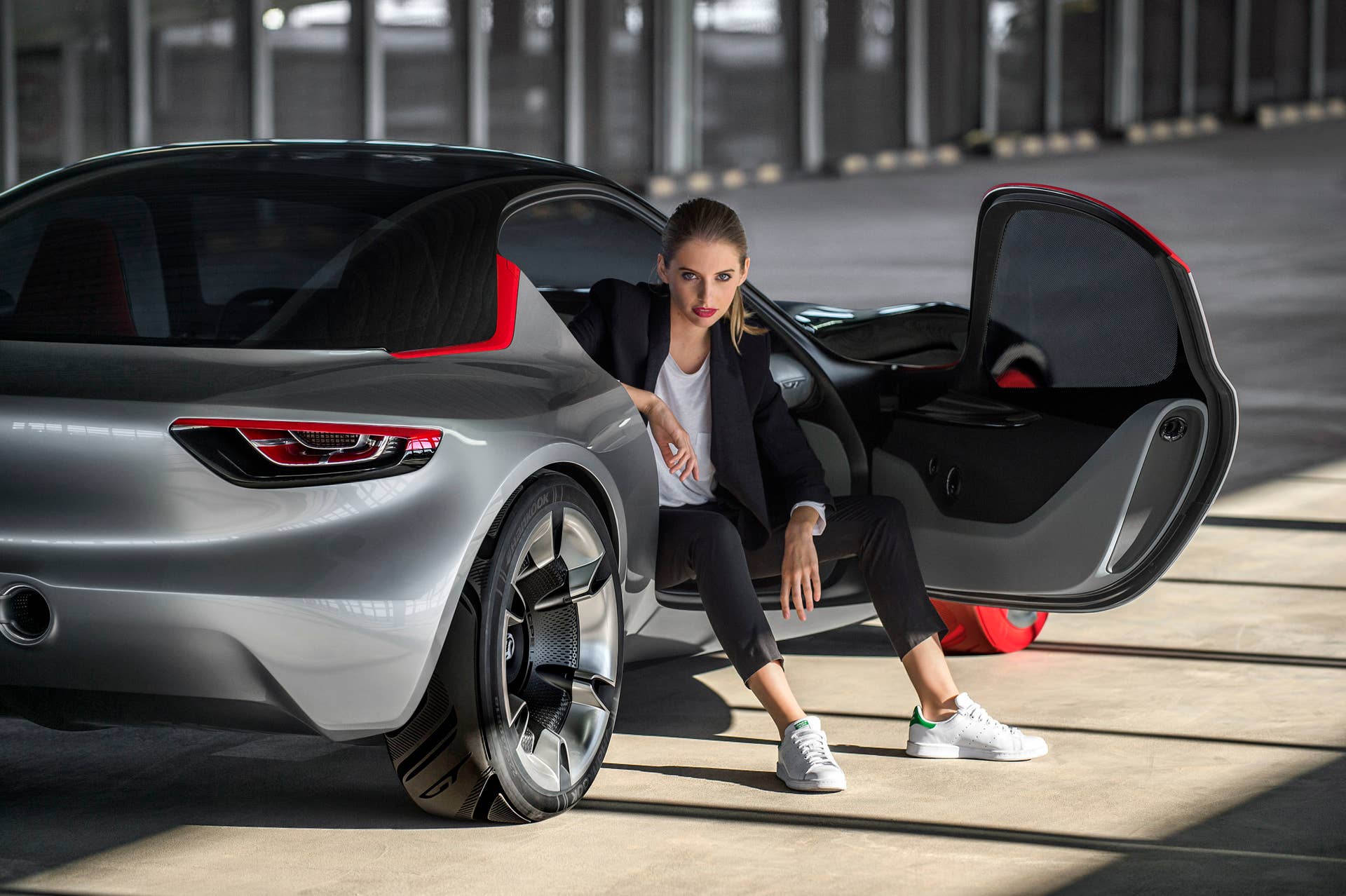 vauxhall gt concept with model