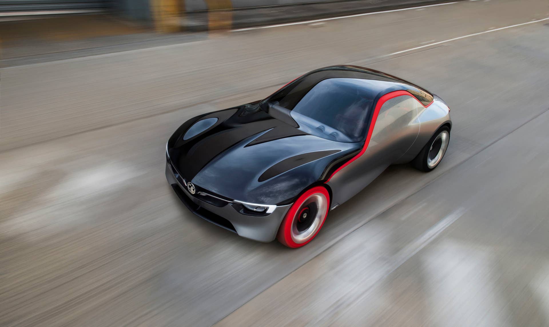 vauxhall gt concept top on road