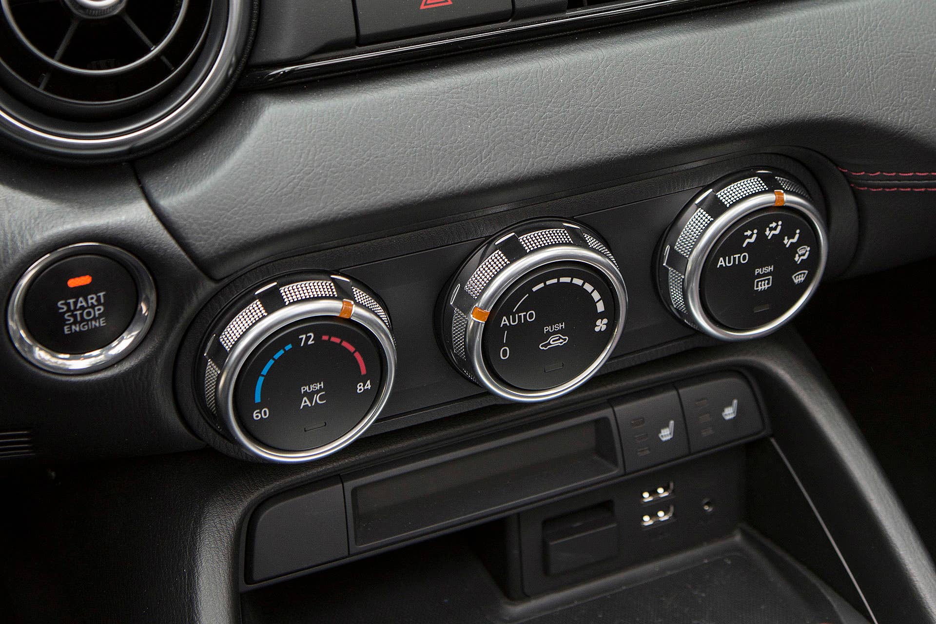 2016 Mazda MX-5 Miata climate controls