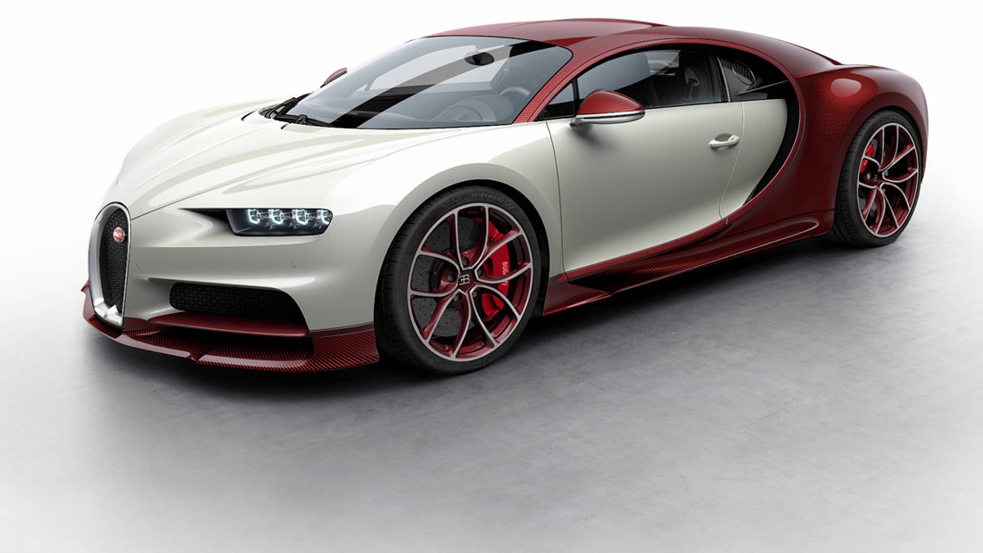 chiron bugatti red carbon fiber cream