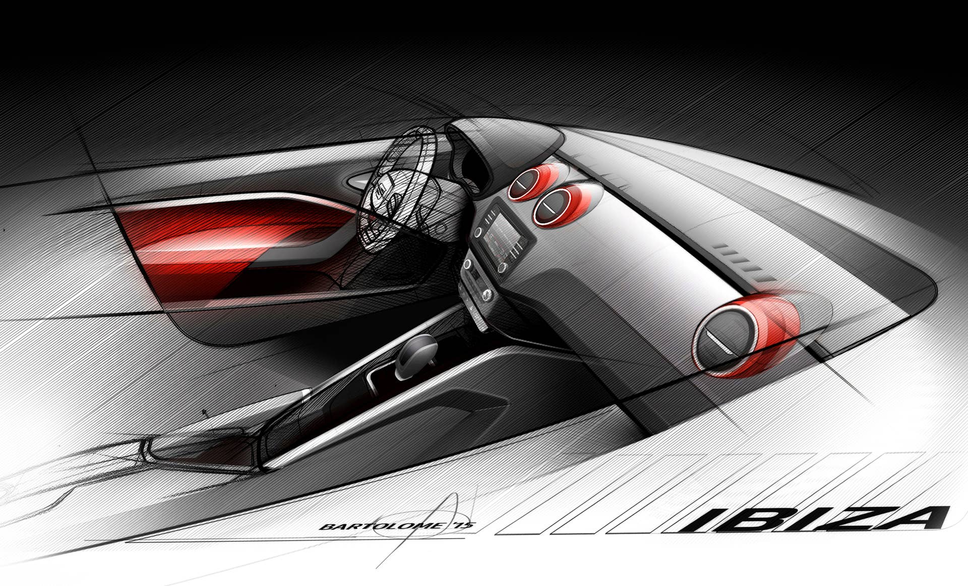 2016 Seat Ibiza sketch