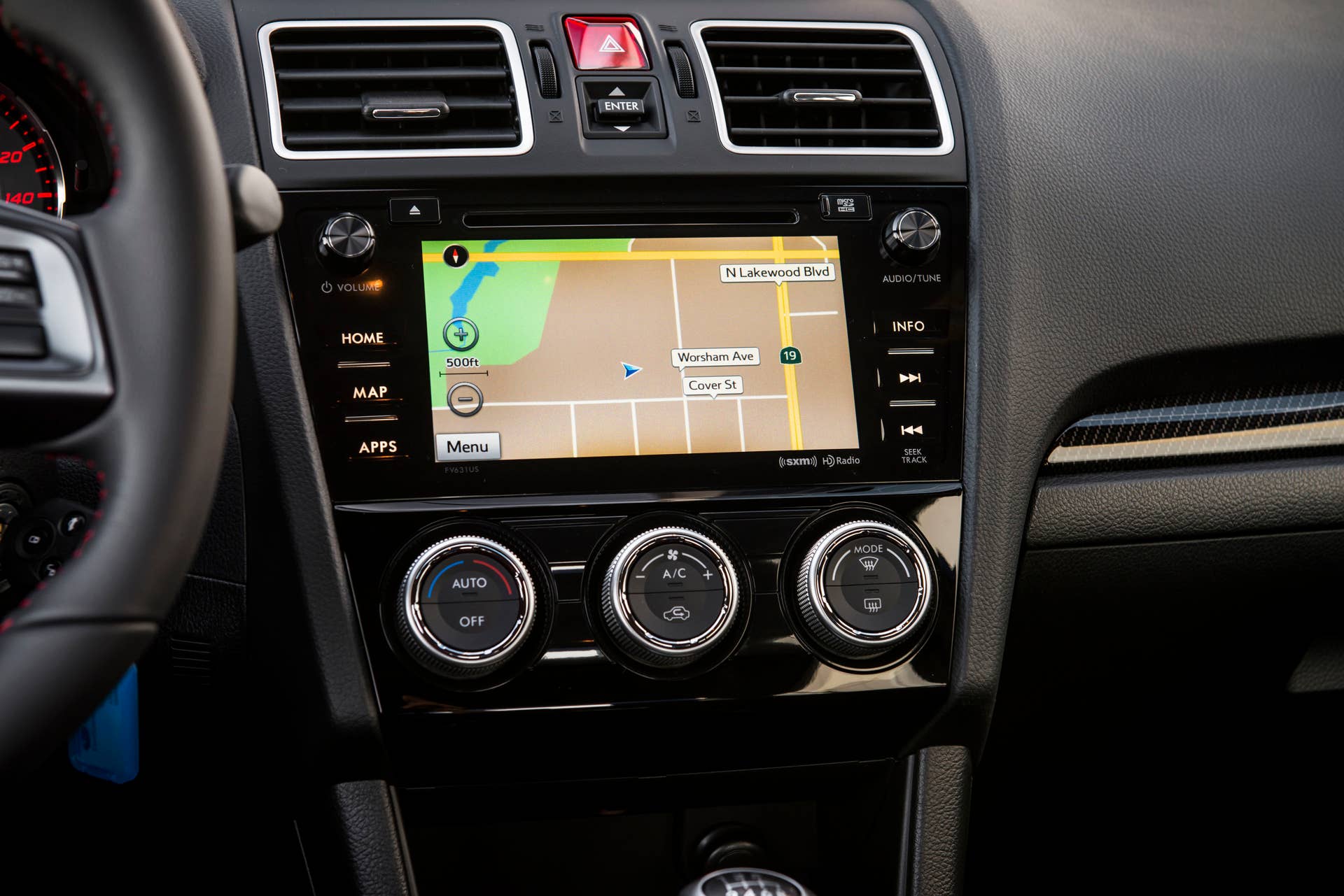 2016 subaru wry seven-inch navigation infotainment system