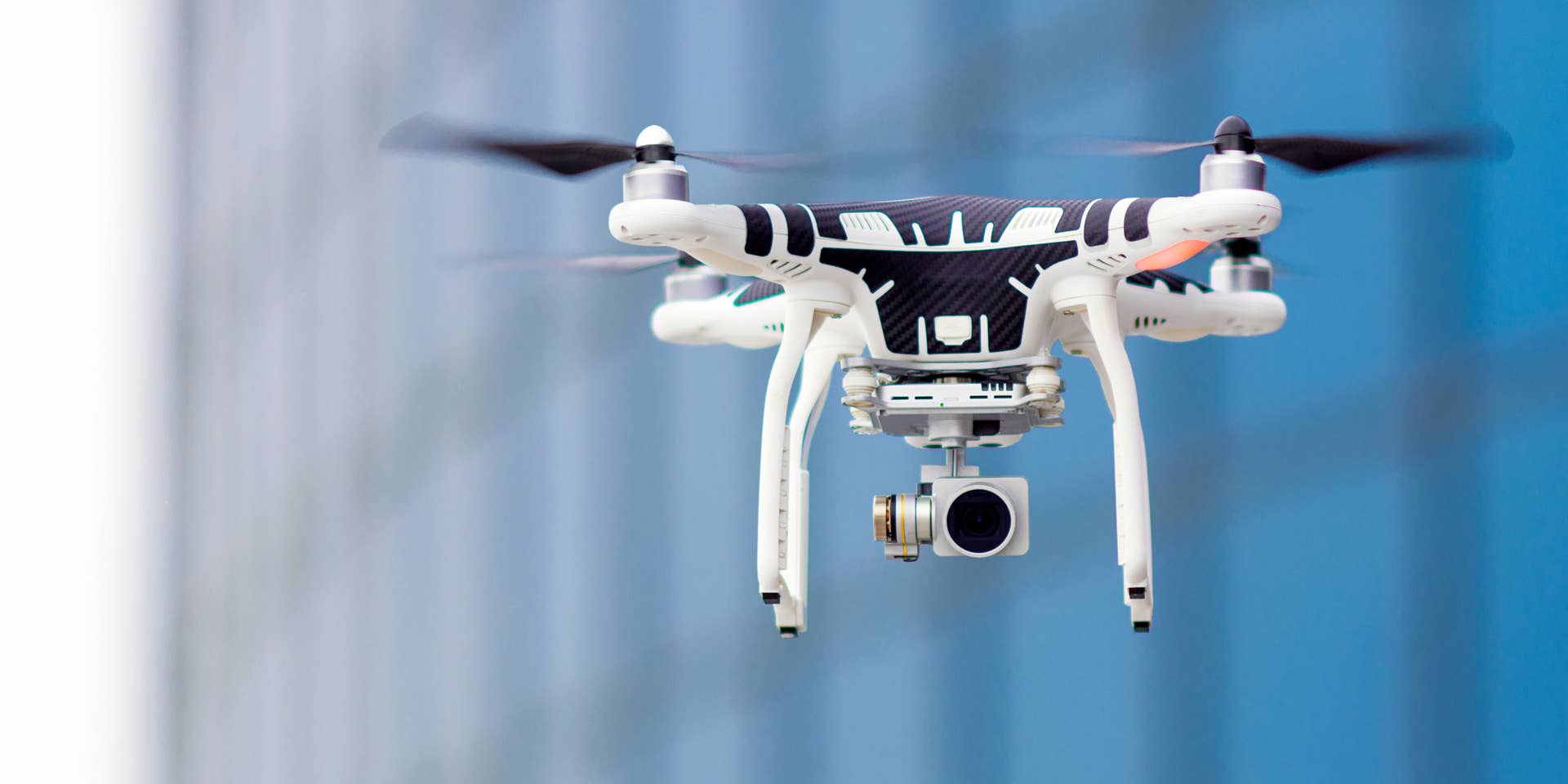 Hovering drone that takes pictures of city sights