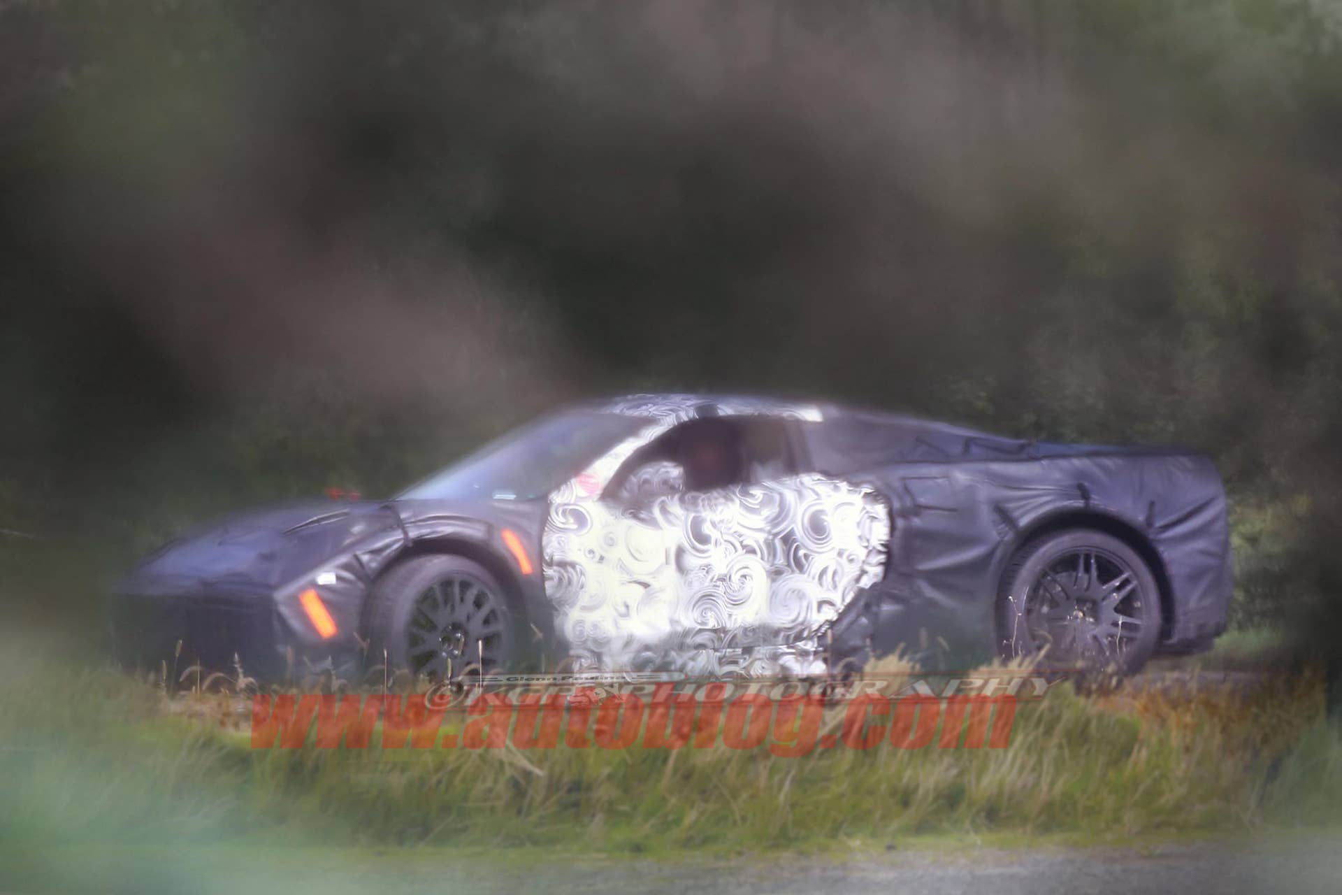 Mid-engine C8 Chevy Corvette spy shot