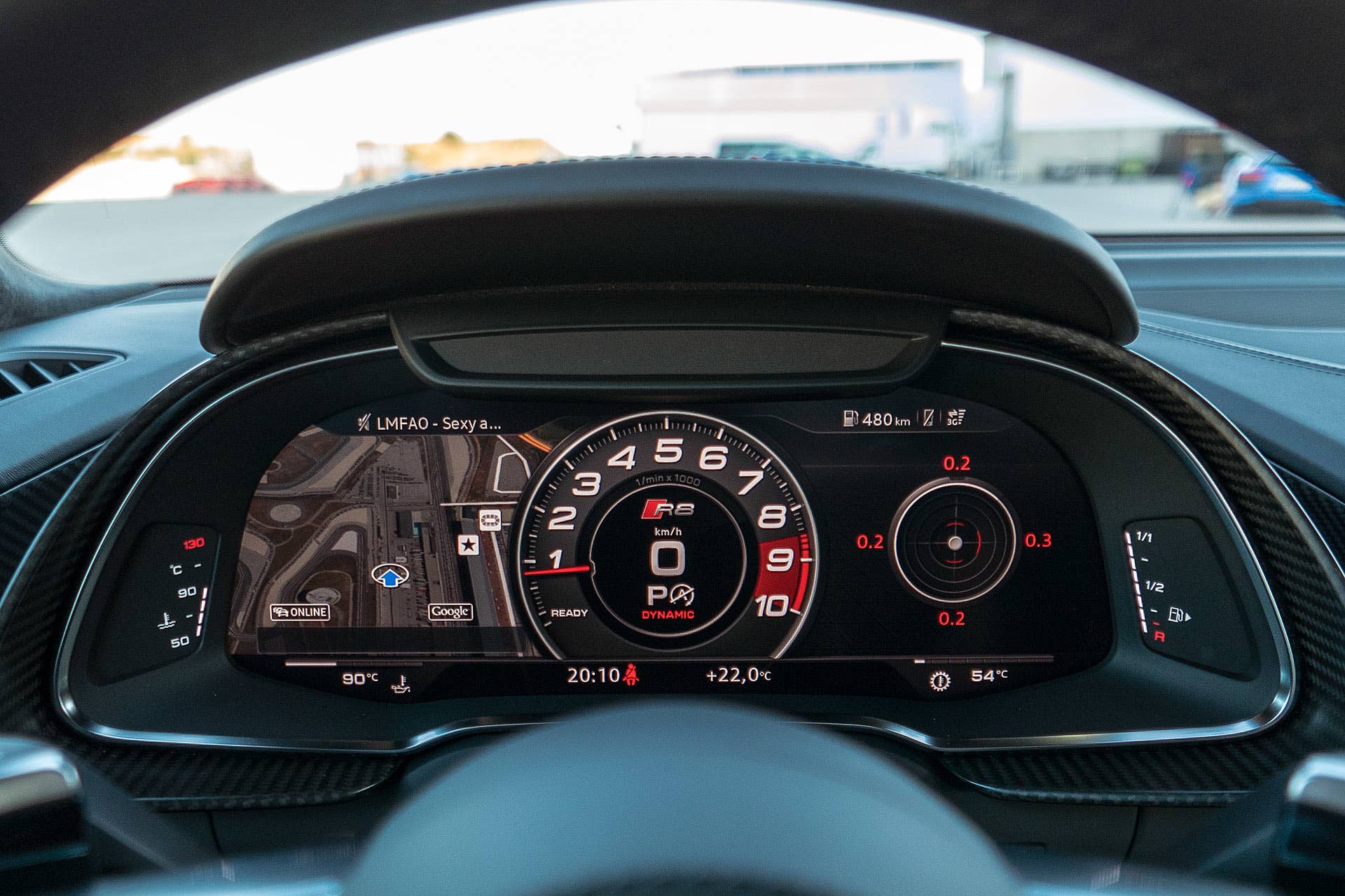 2017 Audi R8 gauges