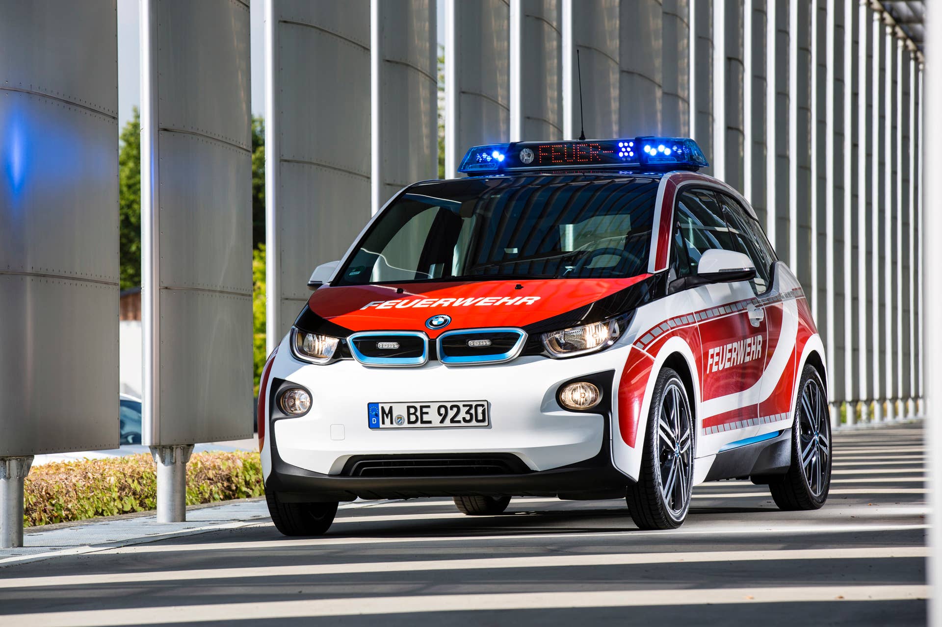 BMW i3 fire vehicle front germany