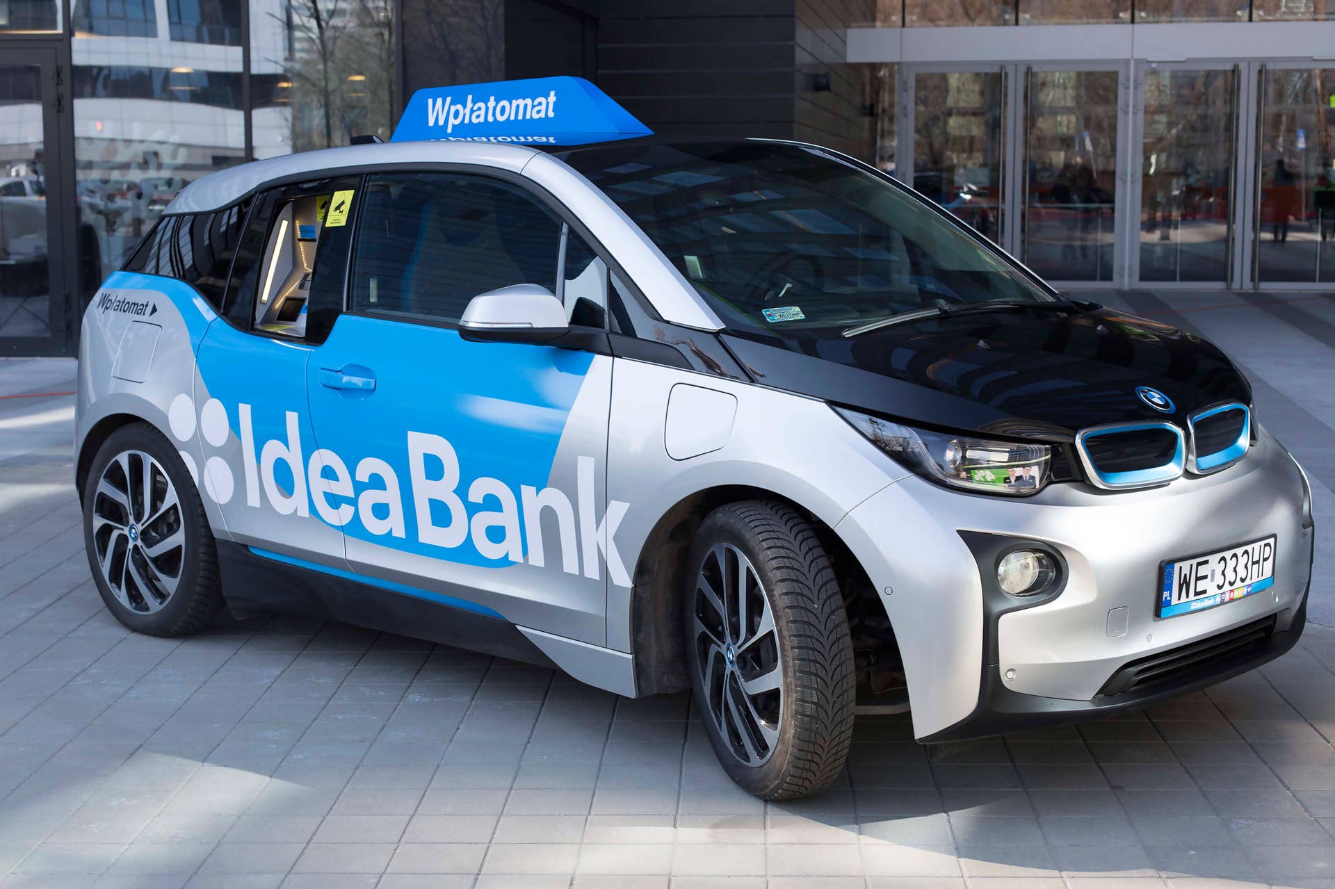 BMW i3 cash transport bank warsaw poland
