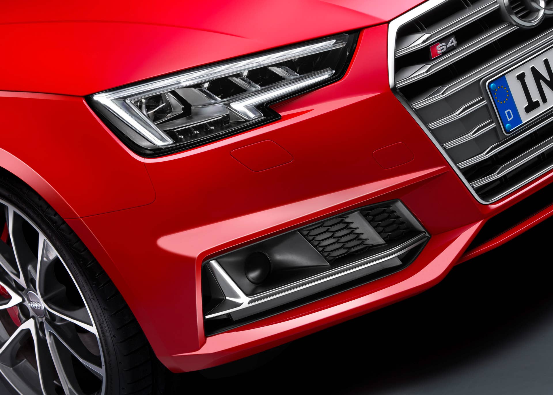 red 2017 audi s4 front bumper