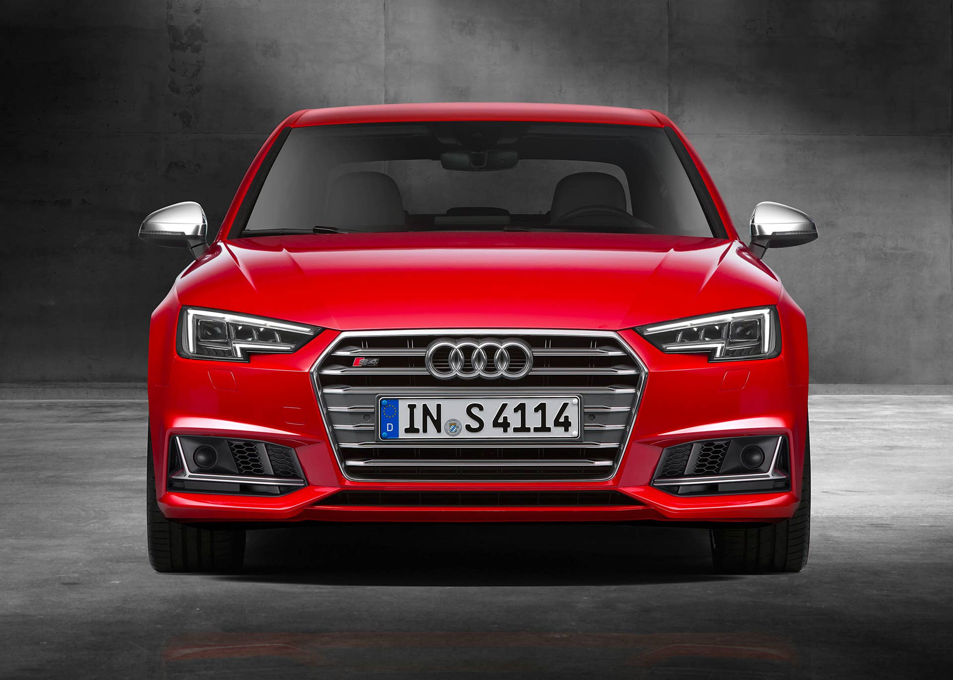 red 2017 audi s4 front close