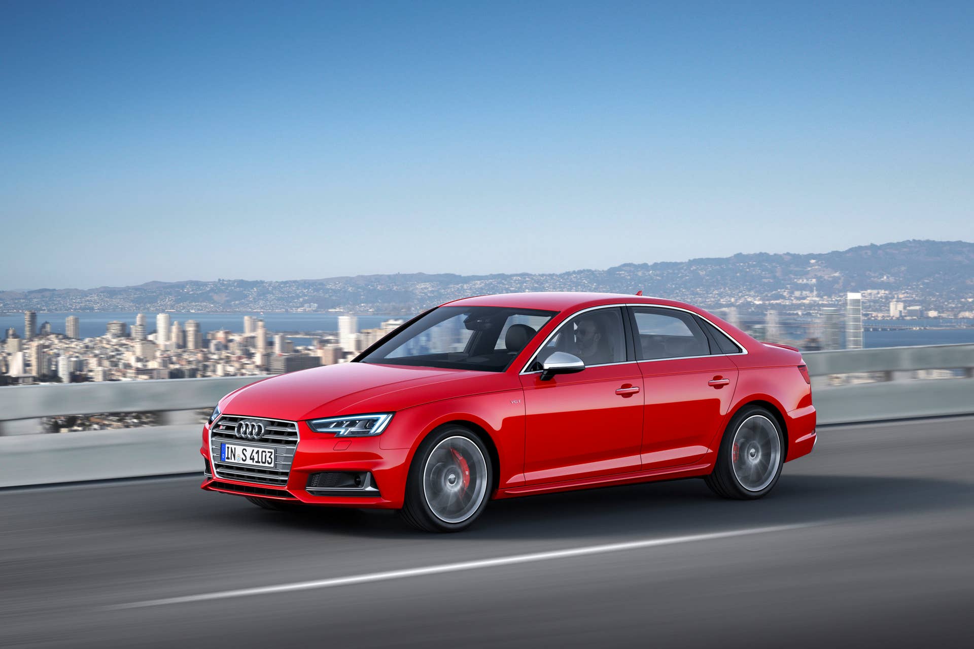 red 2017 audi s4 front three quarters