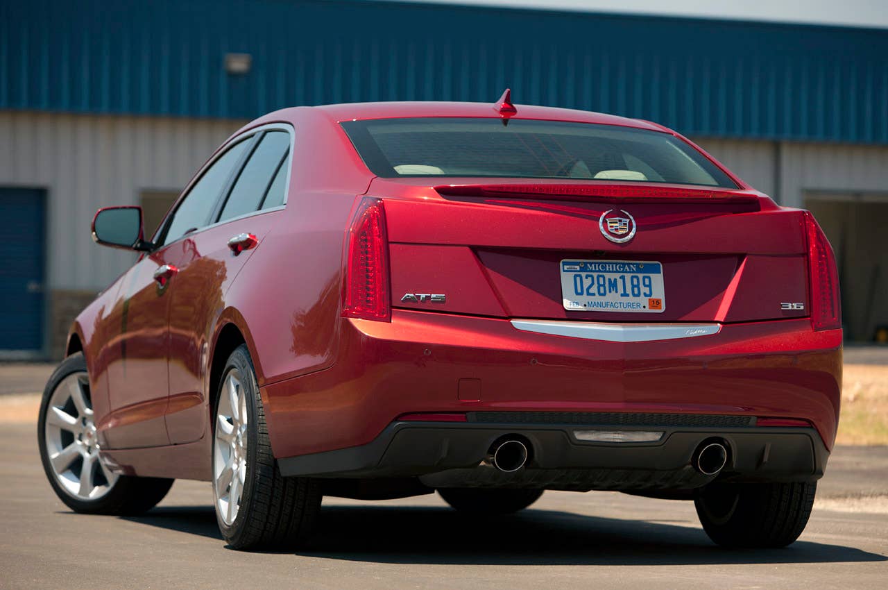 2013 Cadillac ATS rear 3/4 view