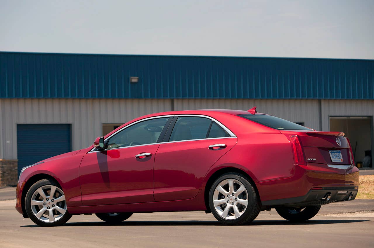 2013 Cadillac ATS rear 3/4 view