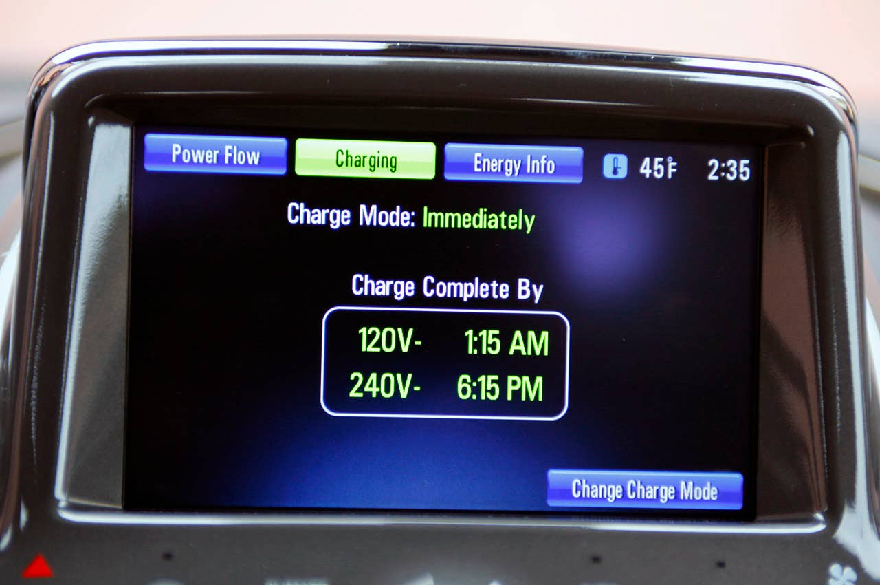 2011 Chevrolet Volt charging info