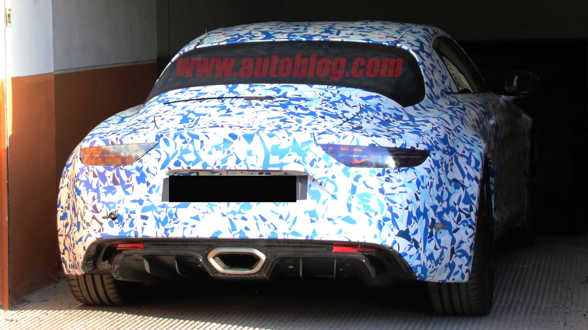 2017 Renault Alpine Sports Car Spy Shots Rear End Close Up Exterior