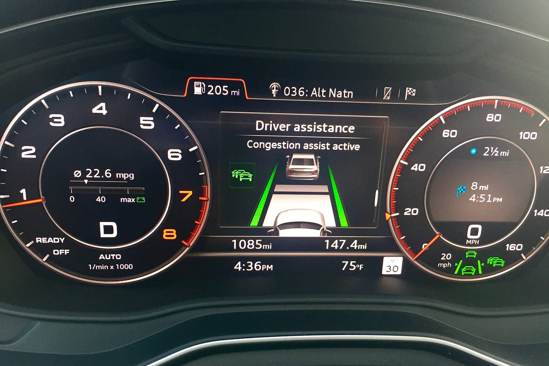 2017 Audi A4 gauges
