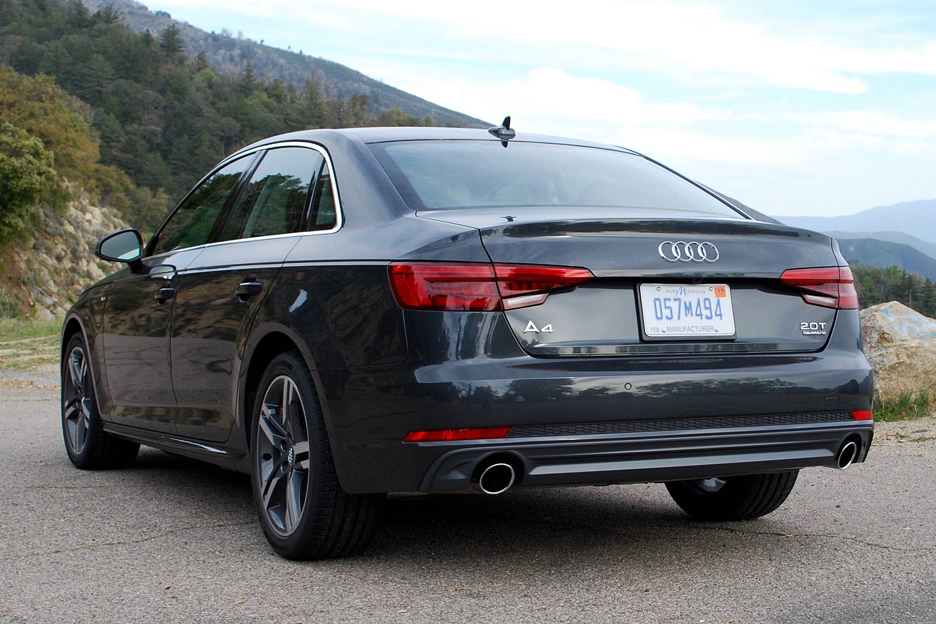 2017 Audi A4 rear 3/4 view