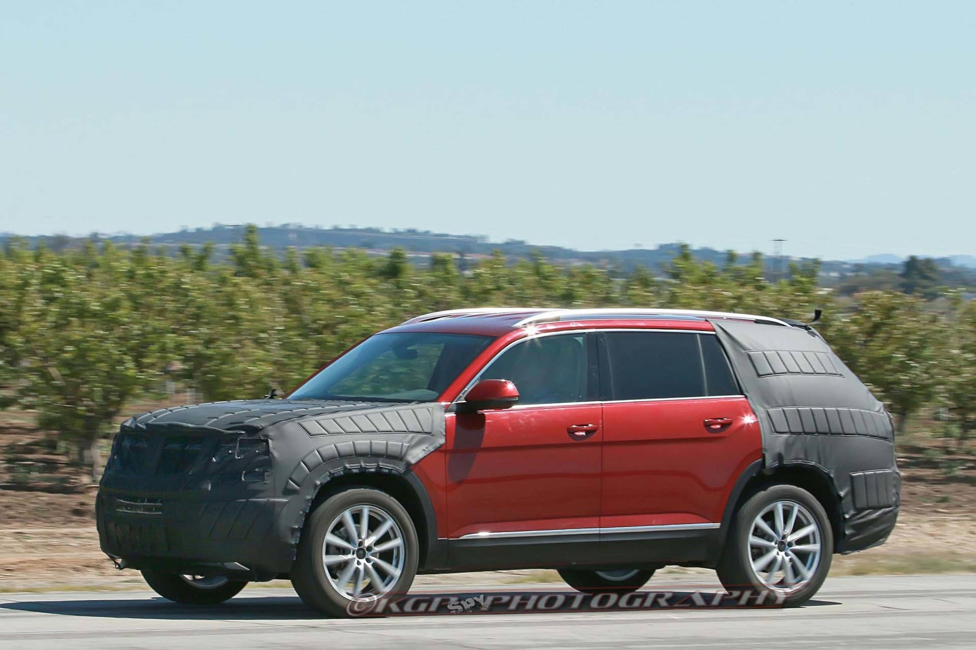 VW three-row suv side