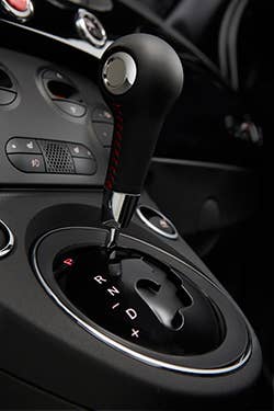 2015 Fiat 500 Abarth automatic gearshift lever