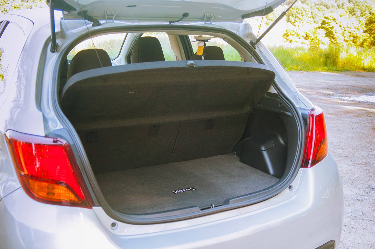 2015 Toyota Yaris rear cargo area