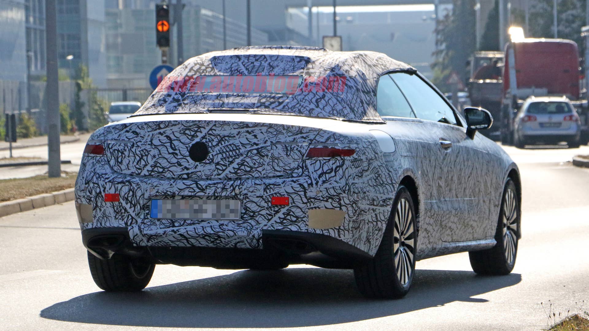 Mercedes-Benz E-Class Cabriolet Spy Shots Rear End Exterior