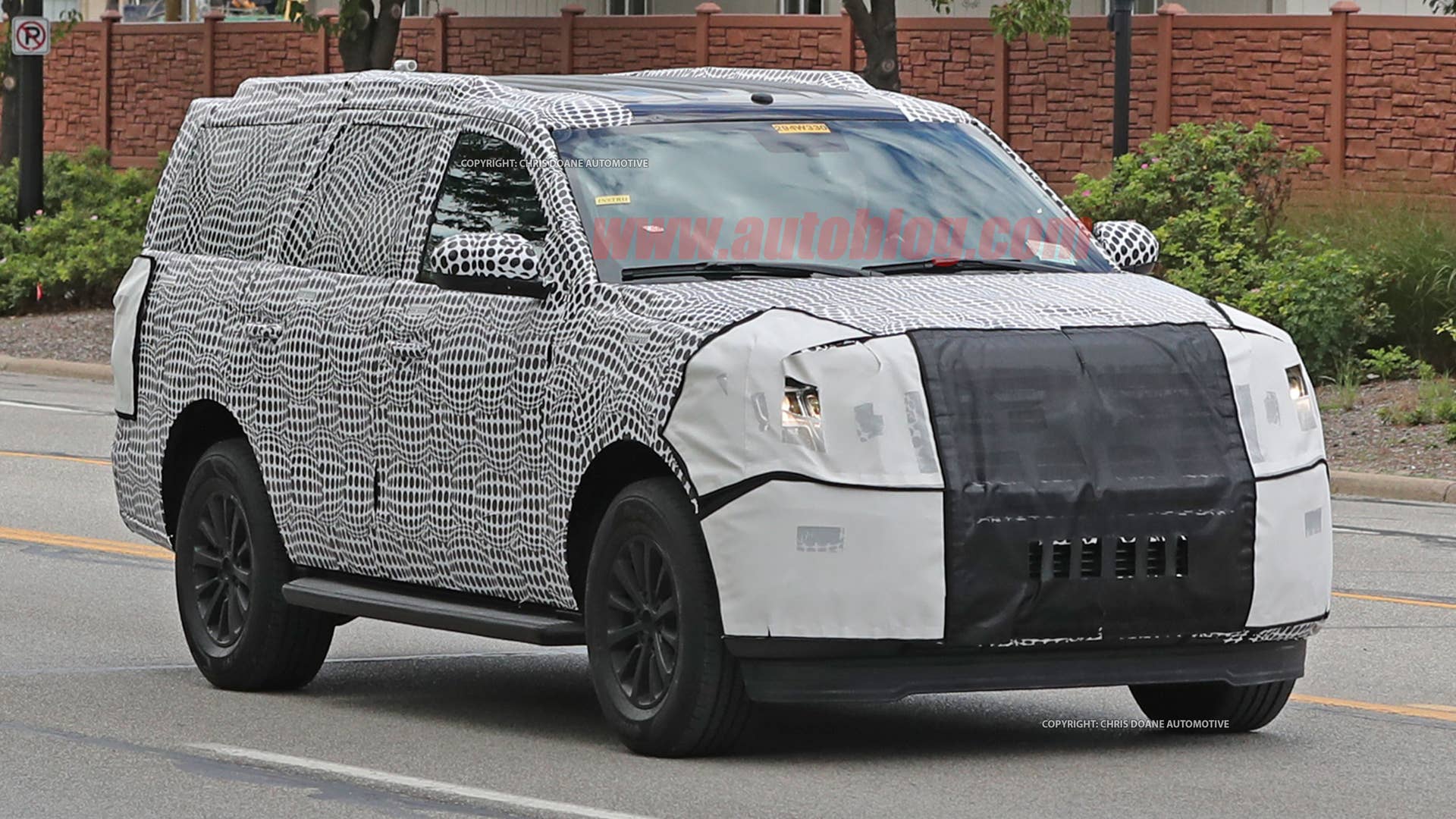 2018 ford expedition spy shots three quarter front exterior