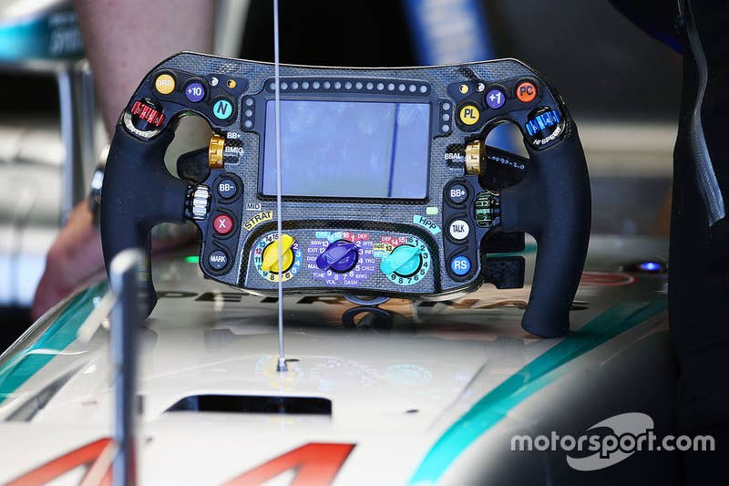 Mercedes AMG F1 W07 steering wheel