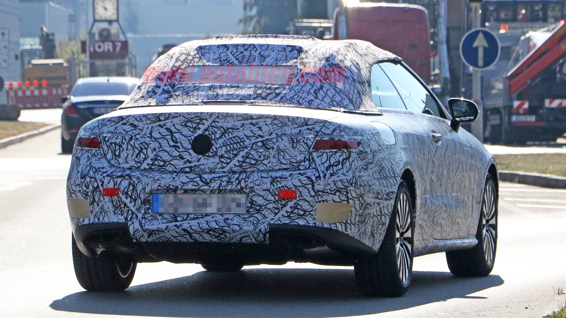 Mercedes-Benz E-Class Cabriolet Spy Shots Rear End