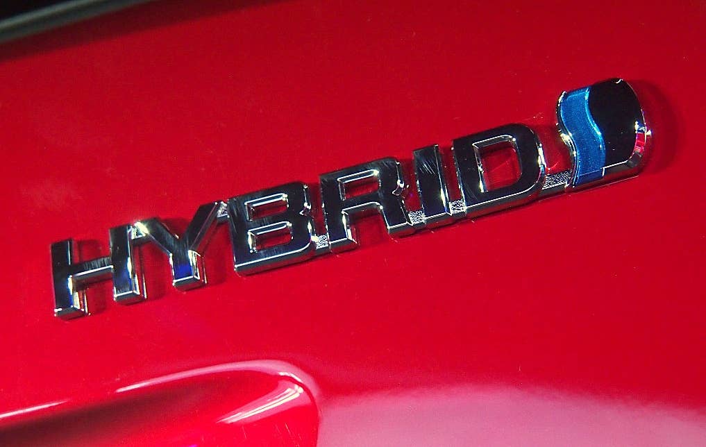 2016 Toyota Prius hybrid badge