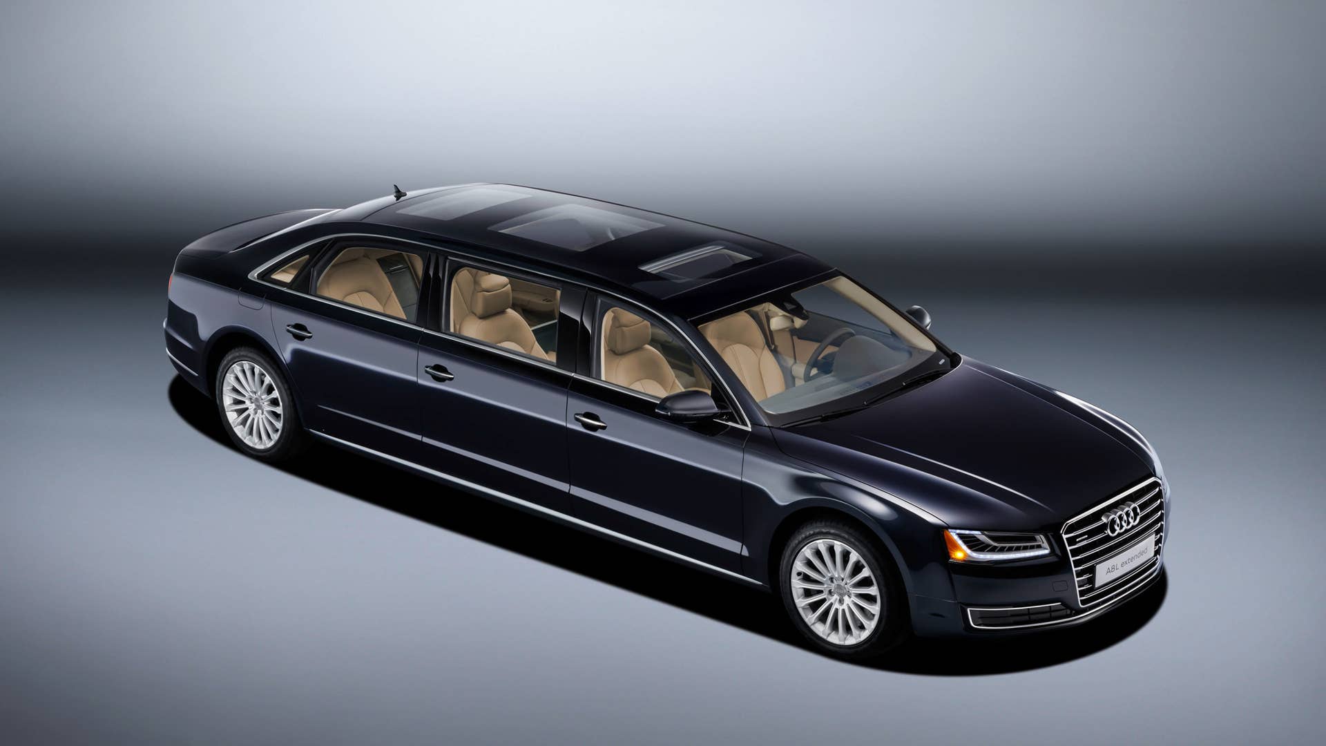 audi a8l extended three quarters