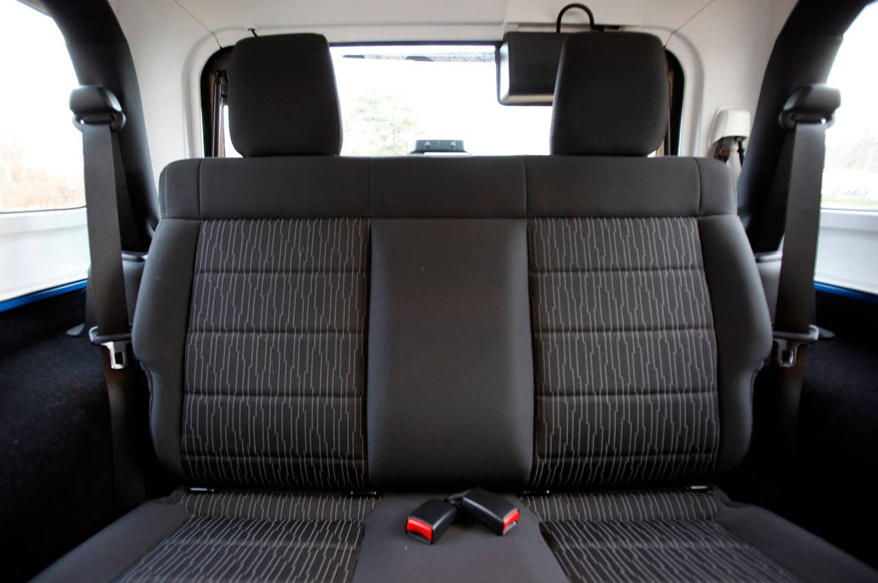 2012 Jeep Wrangler Sport rear seats