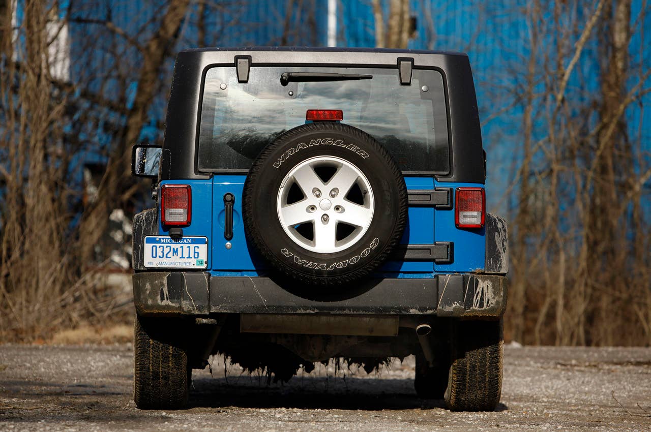 2012 Jeep Wrangler Sport rear 3/4 view  2012 Jeep Wrangler Sport