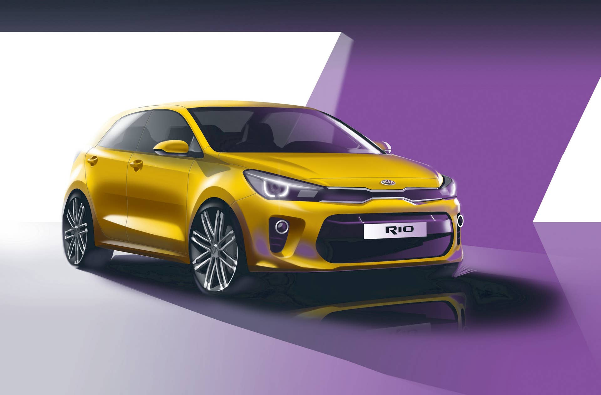 Kia Rio sketch front