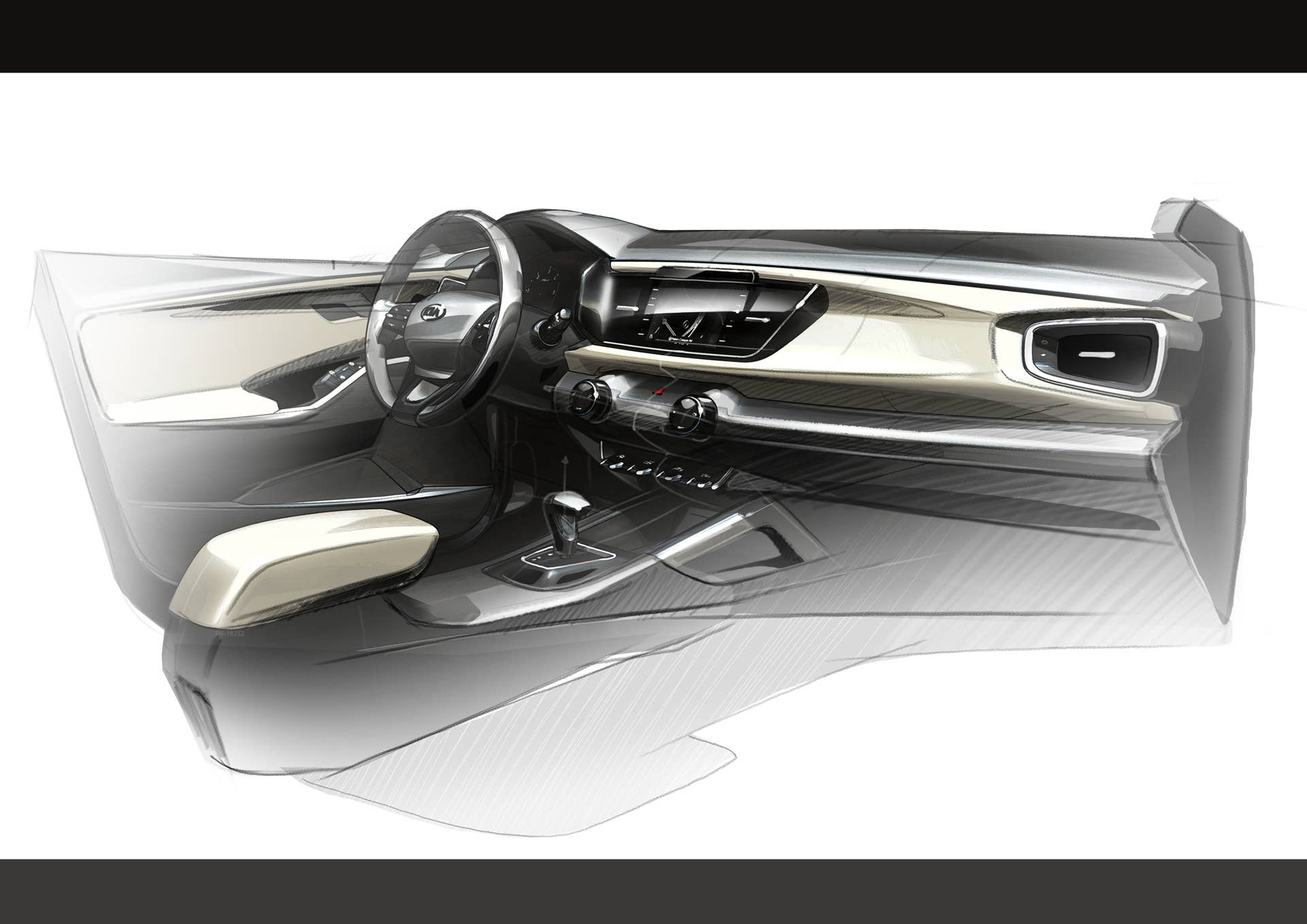 Kia Rio sketch interior