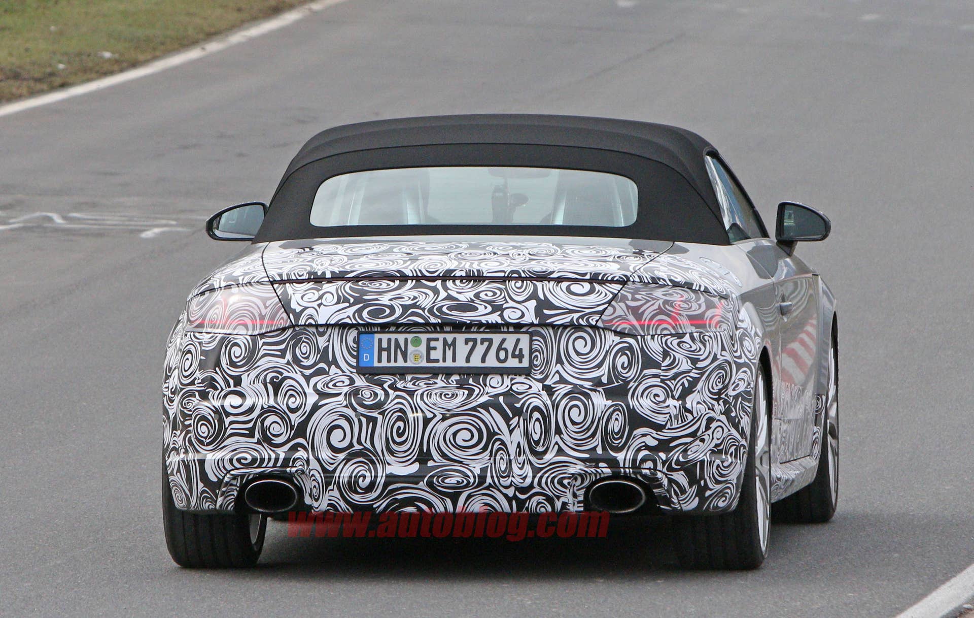 2017 Audi TT RS Roadster spied rear