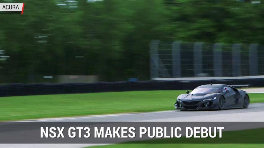 Acura NSX GT3 Makes Public Track Test Debut | Autoblog Minute
