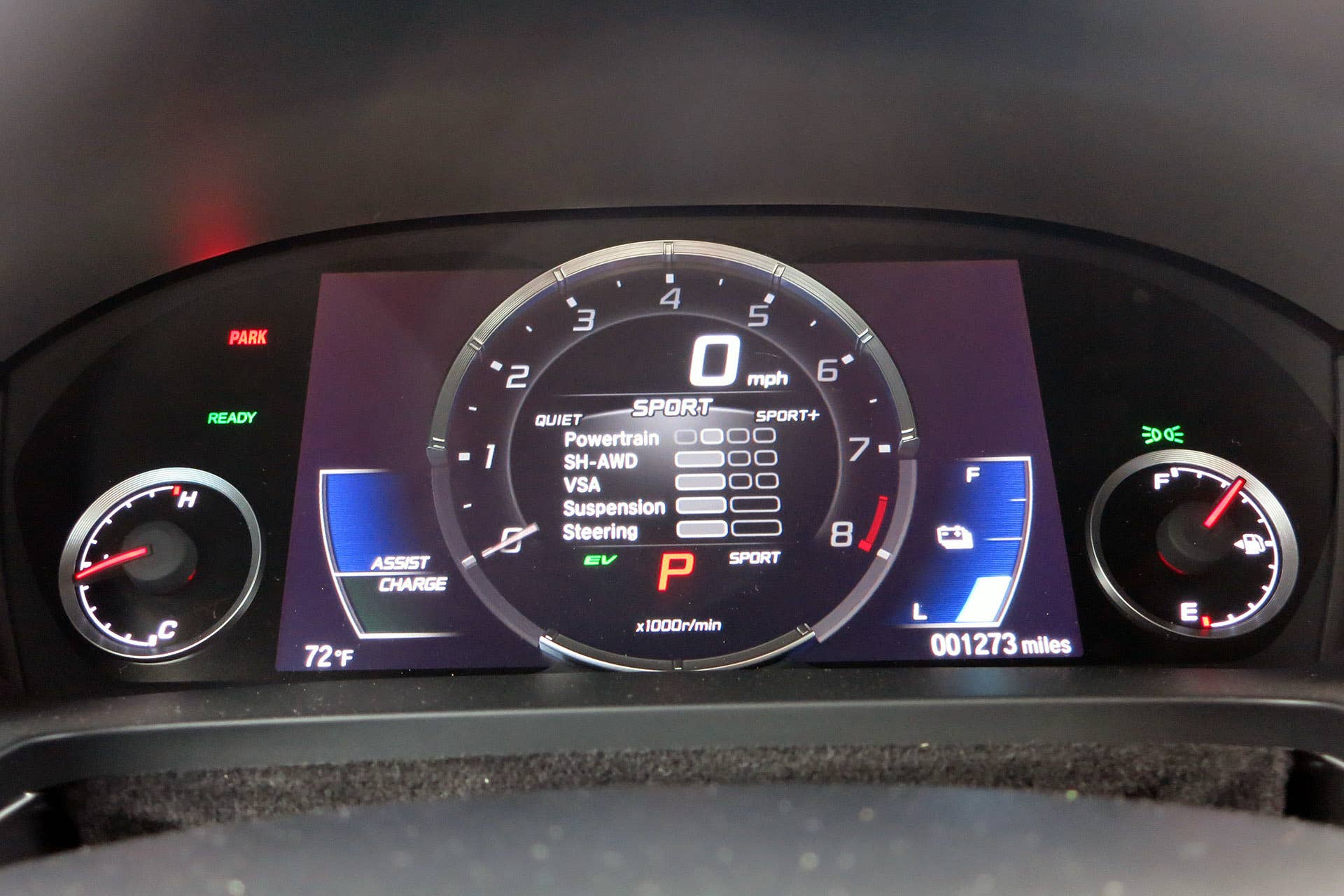 2017 Acura NSX gauges