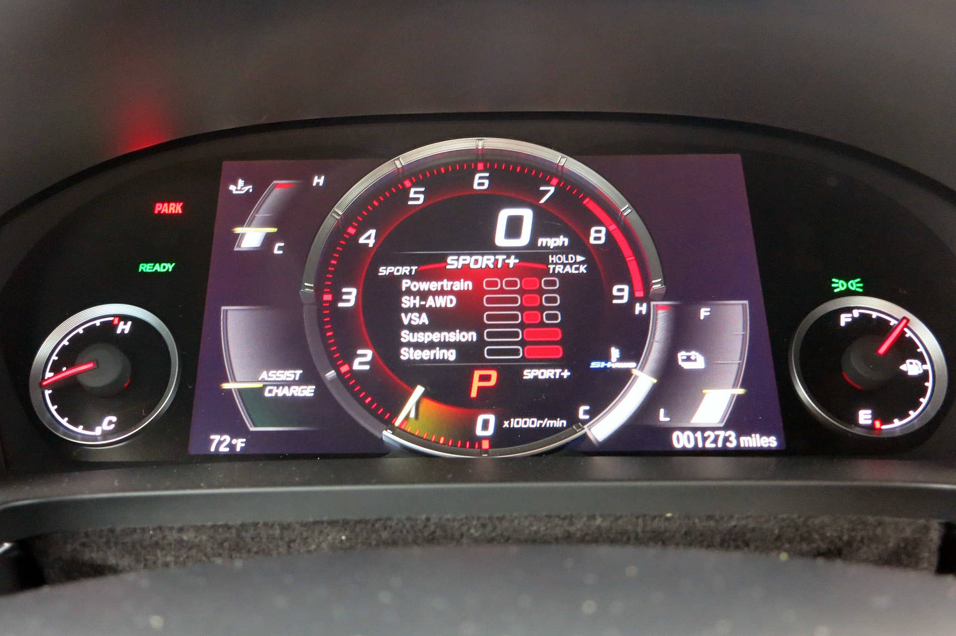 2017 Acura NSX gauges