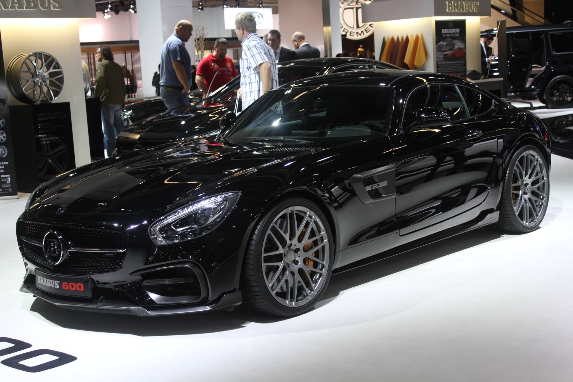 The Brabus 600, a tuned Mercedes-AMG GT S, at the Frankfurt Motor Show, front three-quarter view.
