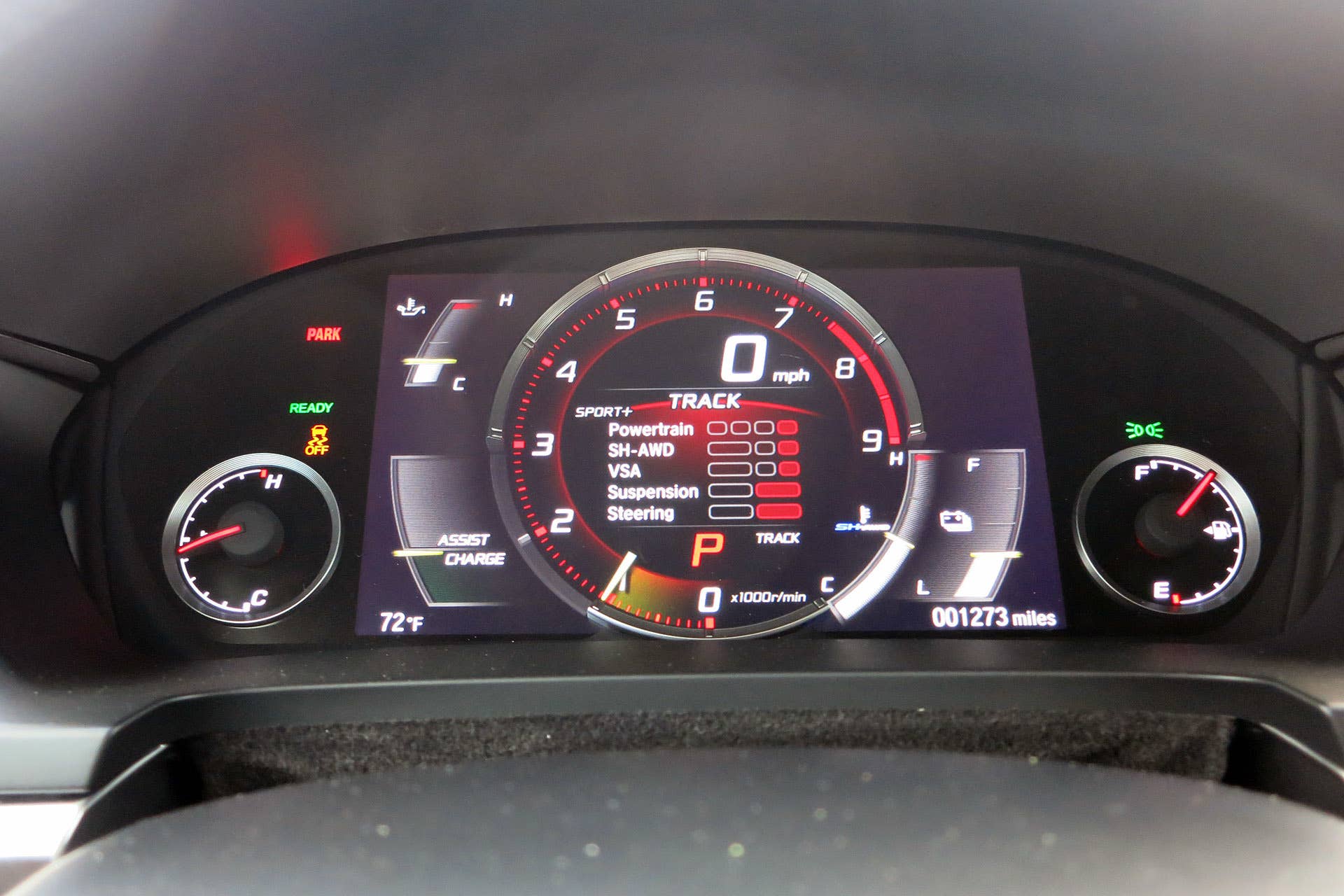 2017 Acura NSX gauges