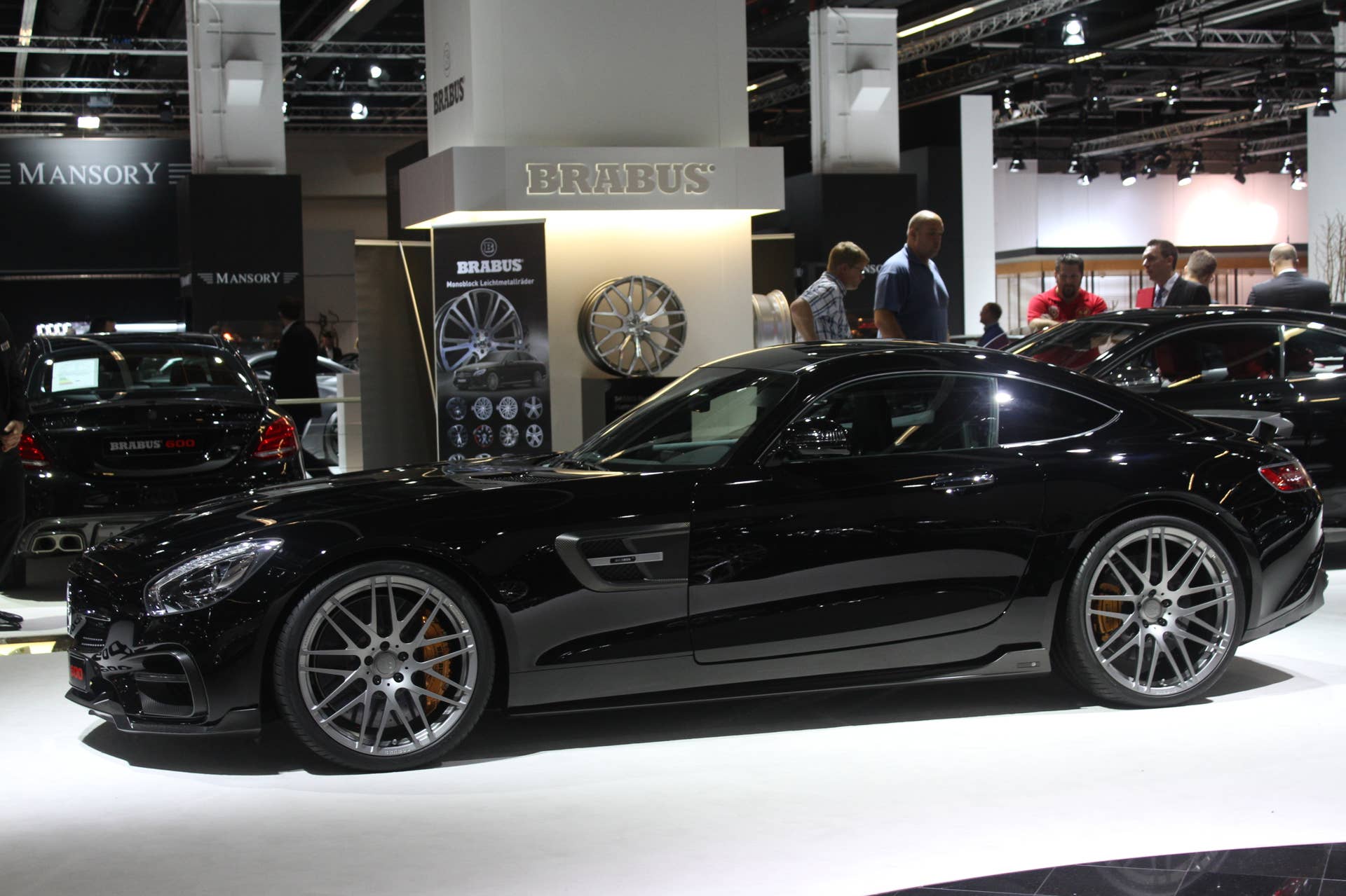 The Brabus 600, a tuned Mercedes-AMG GT S, at the Frankfurt Motor Show, side view.