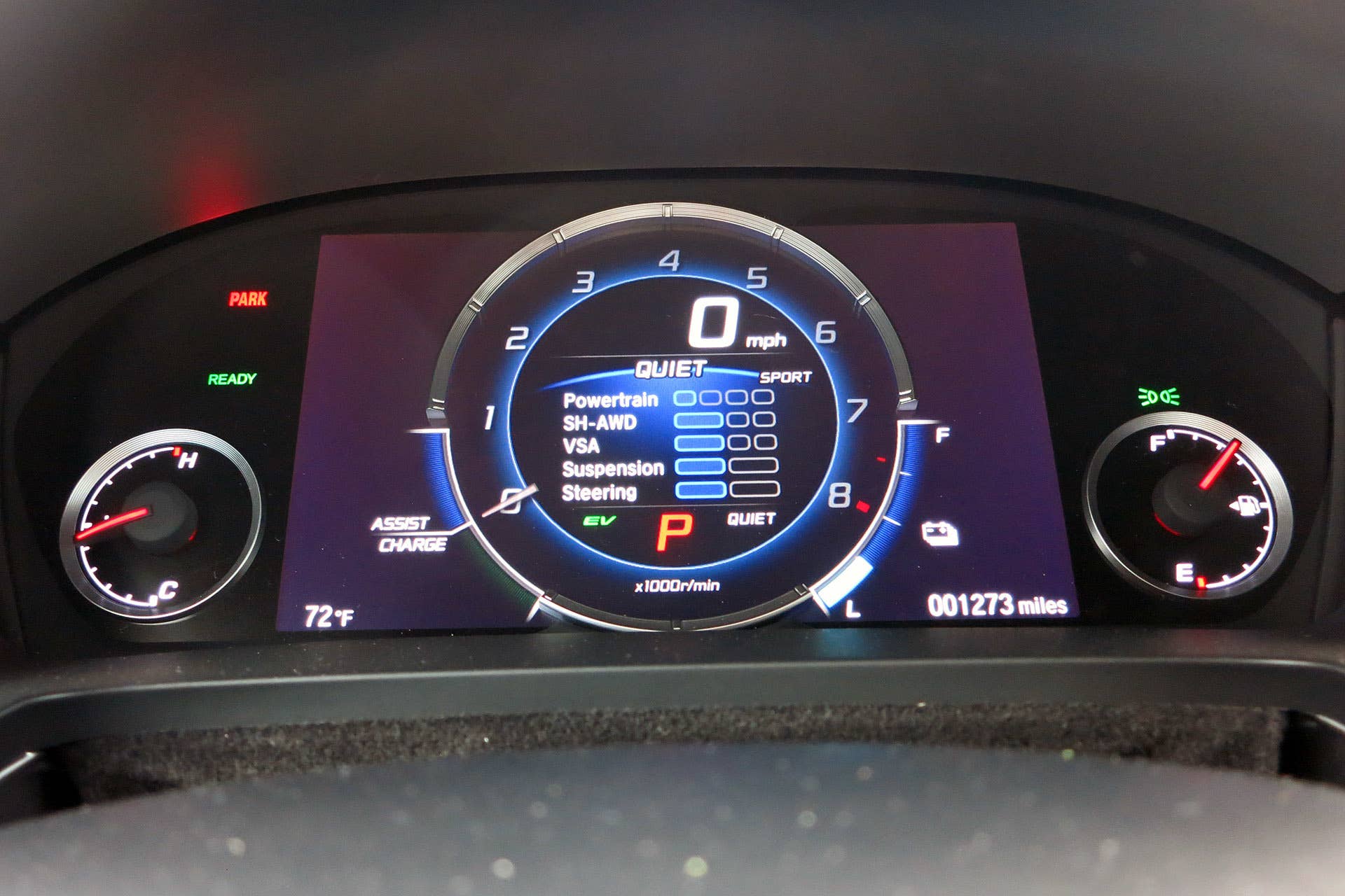 2017 Acura NSX gauges