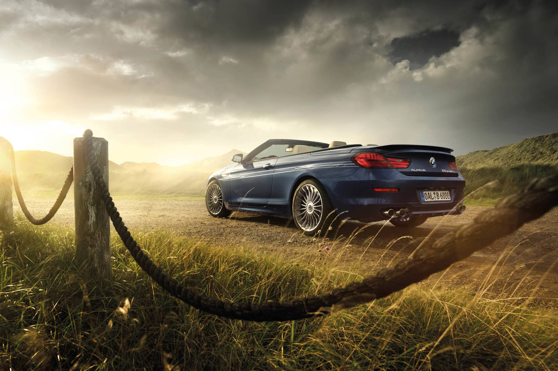 2016 BMW Alpina B6 Bi-Turbo convertible static rear 3/4