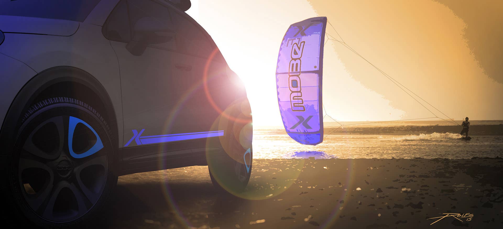 sema fiat 500x kitesufring concept