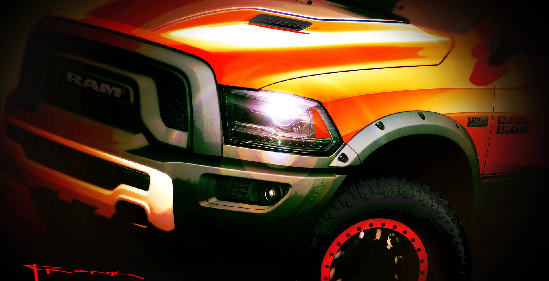 sema 2015 ram 1500 concept orange