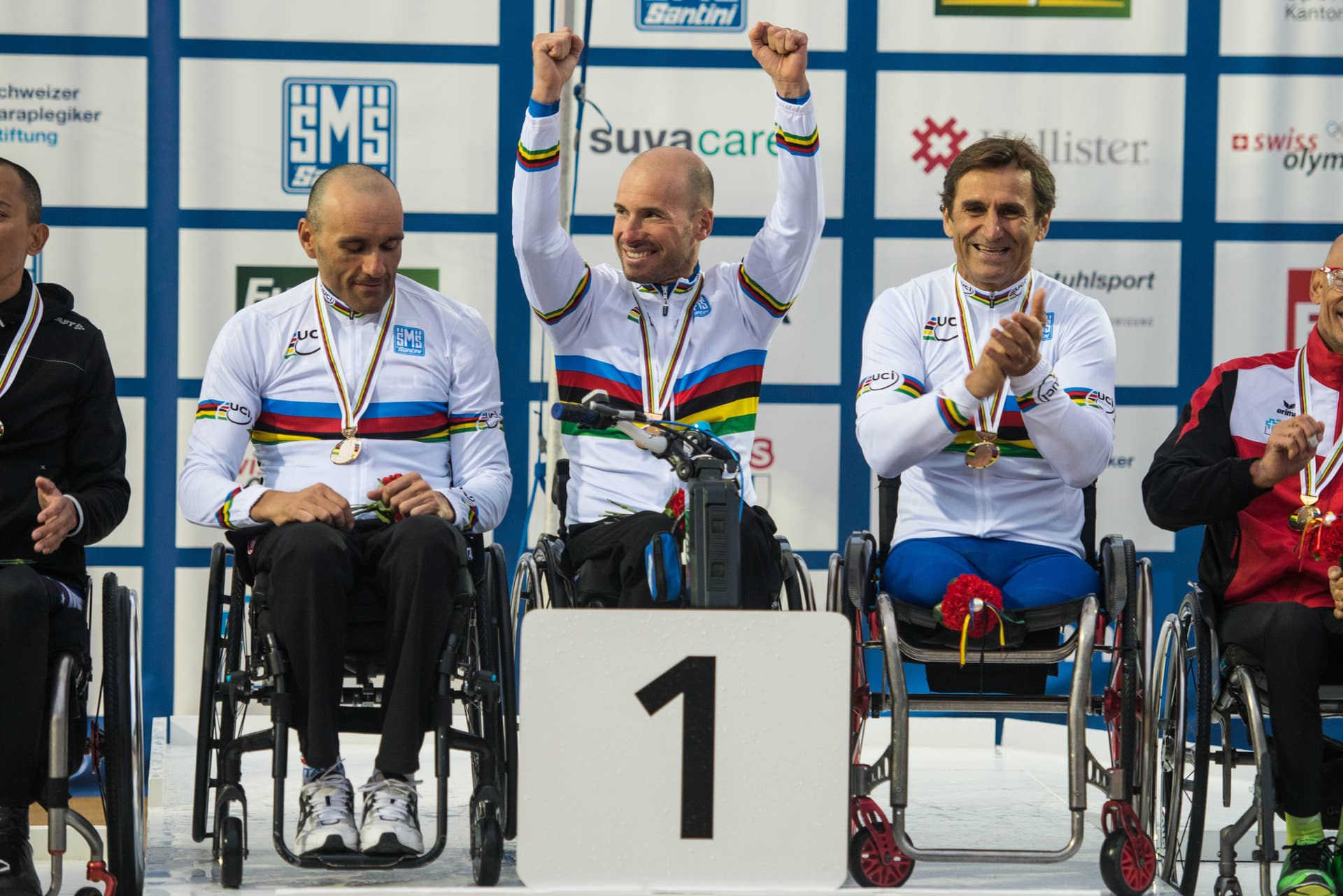 Team Italy Para-Cycling Championship podium