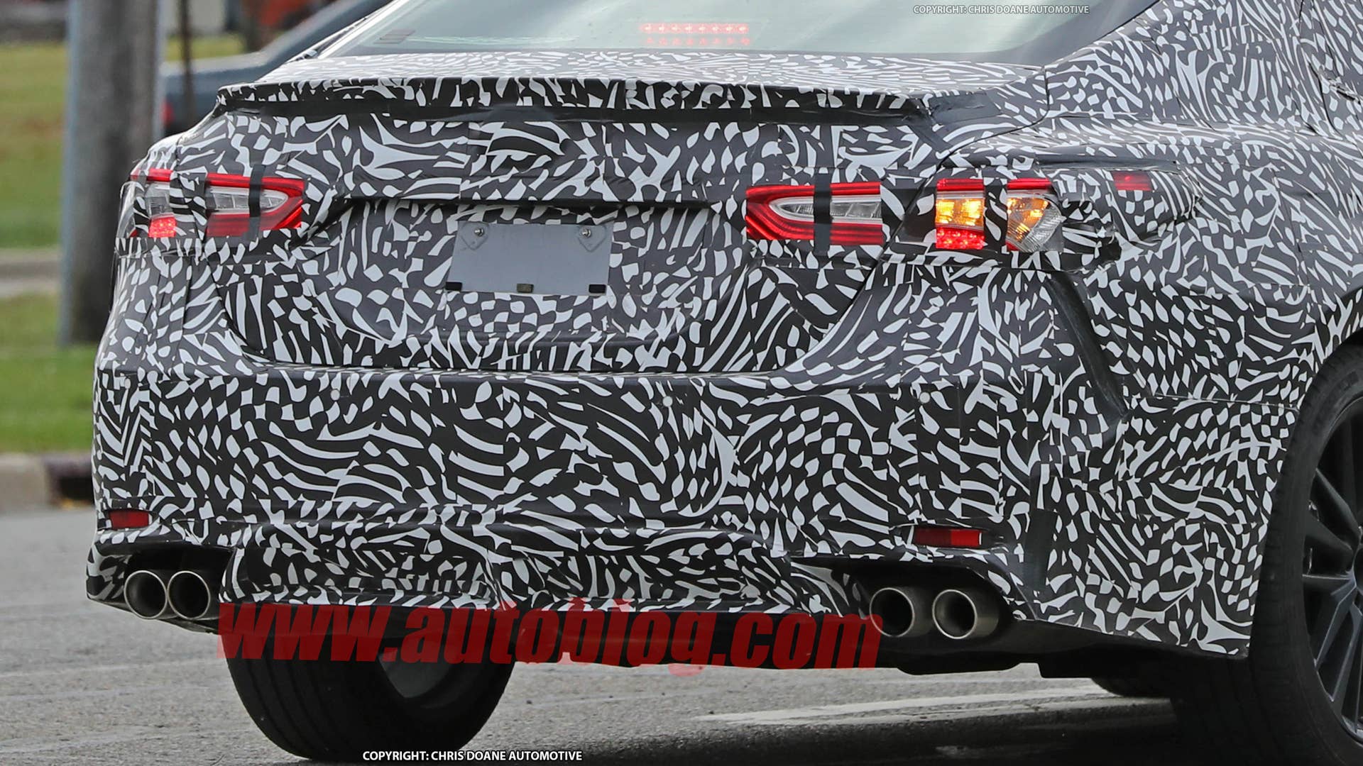 2018 Toyota Camry Spy Shots Rear End Close Up Exterior