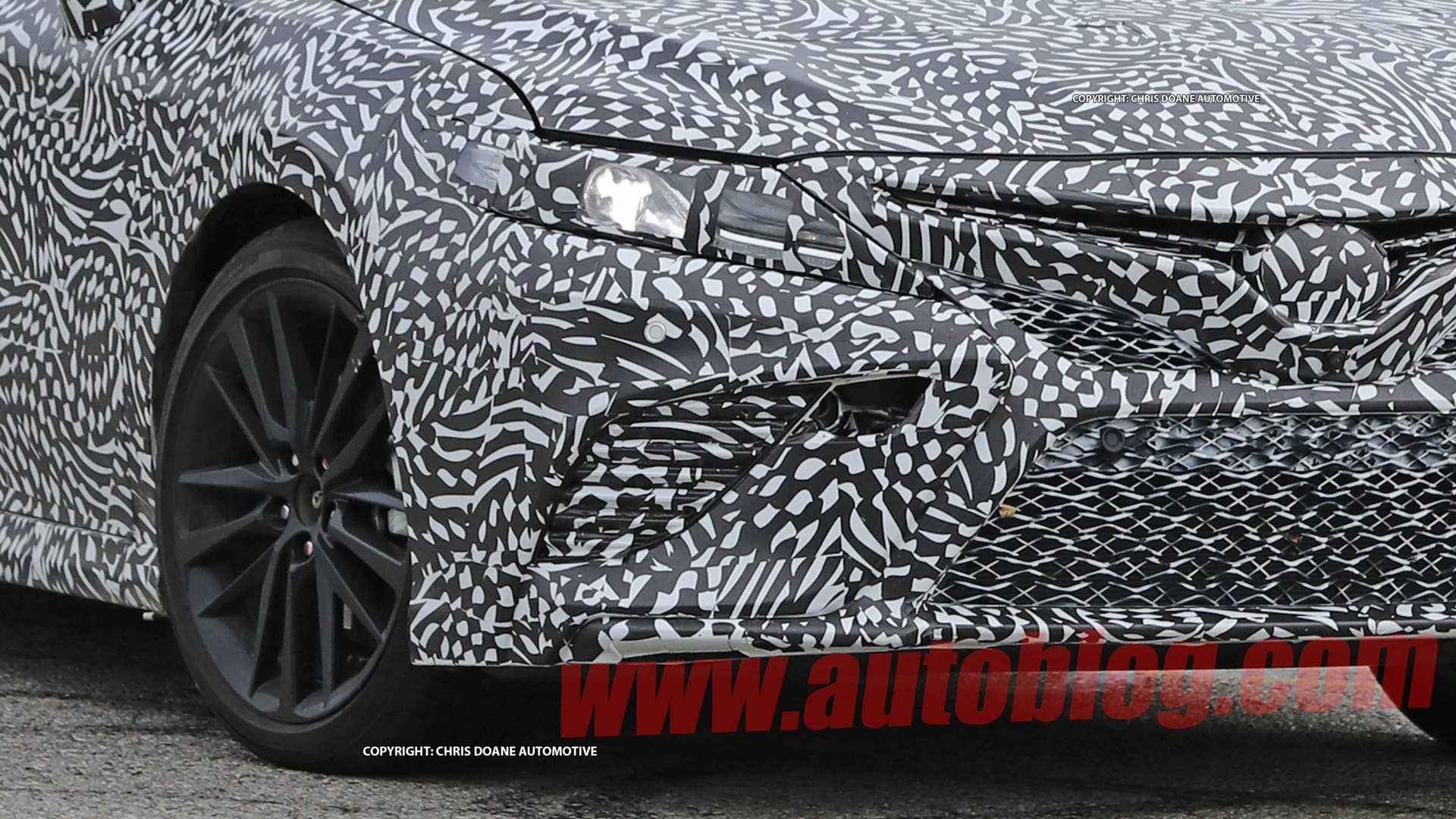 2018 Toyota Camry Spy Shots Front Fascia Close Up Exterior