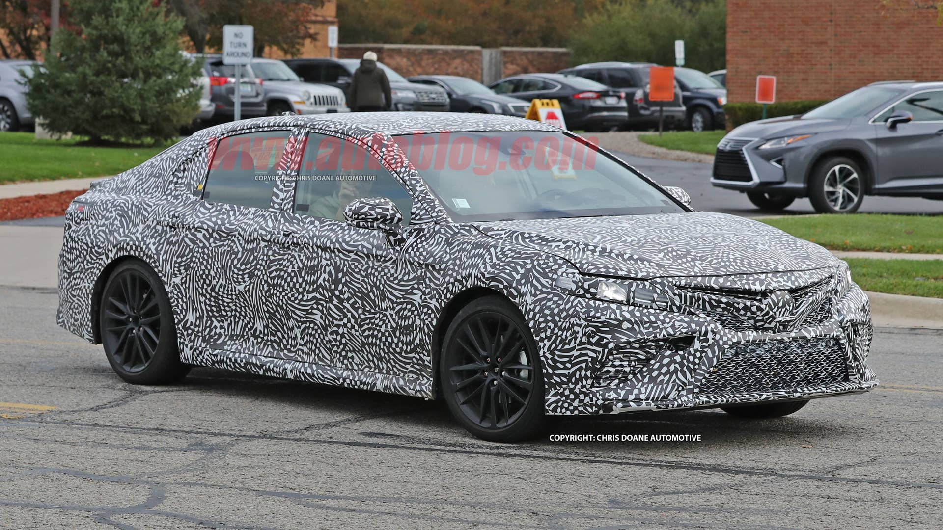 2018 Toyota Camry Spy Shots Three Quarter Front End Exterior